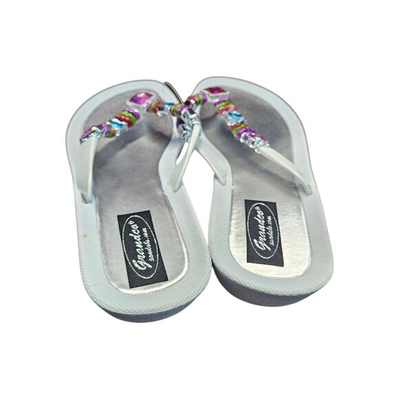 Grandco Bejeweled Sandals Womens size 10 Flip Flops New - Picture 4 of 8